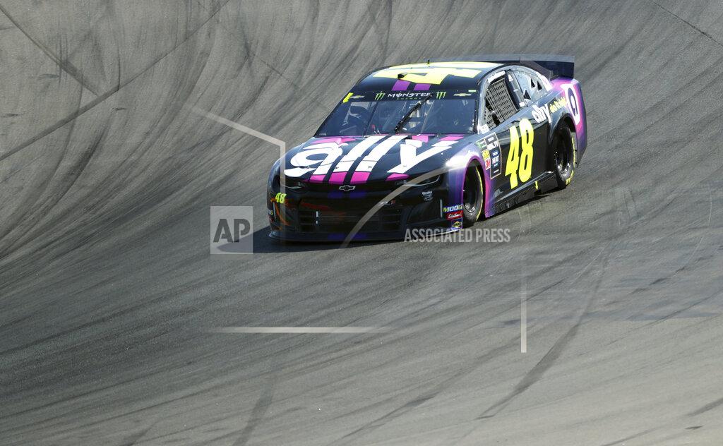 John Munson Jimmie Johnson heads into Turn 1 during a NASCAR Cup Series auto race at Watkins Glen International, Sunday, Aug. 4, 2019, in Watkins Glen, N.Y. (AP Photo/John Munson)
