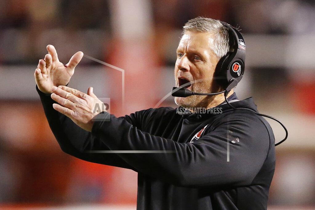 Rick Bowmer Utah head coach Kyle Whittingham calls a time-out in the first half of an NCAA college football game against California Saturday, Oct. 26, 2019, in Salt Lake City. (AP Photo/Rick Bowmer)