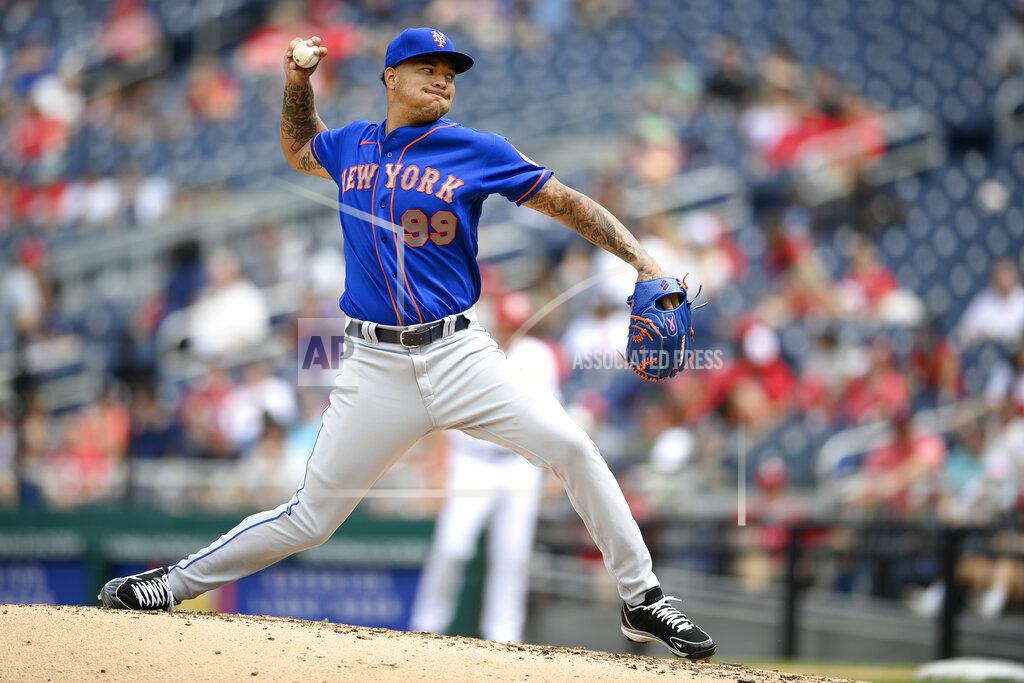 Nick Wass New York Mets starting pitcher Taijuan Walker delivers during the second inning of a baseball game against the Washington Nationals, Sunday, Sept. 5, 2021, in Washington. (AP Photo/Nick Wass)