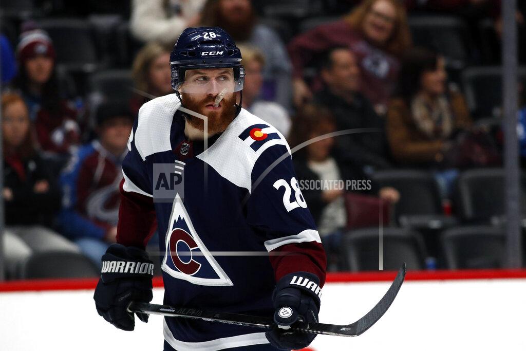 David Zalubowski FILE - In this Saturday, Jan. 18, 2020, file photo, Colorado Avalanche defenseman Ian Cole (28) is shown during the second period of an NHL hockey game in Denver. Bonding between veterans and youngsters has been a time-honored tradition in hockey, with older players routinely inviting rookies to live with them during their first season. That was the case for Cole, who was guided by Barret Jackman while both were in St. Louis. (AP Photo/David Zalubowski, File)
