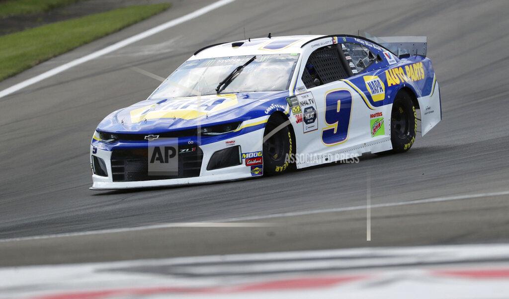 John Munson Chase Elliott drives during practice for the NASCAR Cup Series auto race at Watkins Glen International, Saturday, Aug. 3, 2019, in Watkins Glen, N.Y. (AP Photo/John Munson)