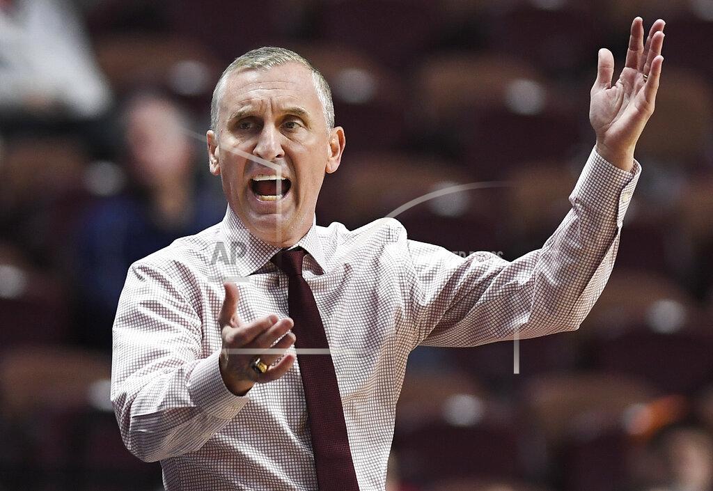 Jessica Hill Arizona State head coach Bobby Hurley reacts toward an official during the first half of an NCAA college basketball game against St. John's, Saturday, Nov. 23, 2019, in Uncasville, Conn. (AP Photo/Jessica Hill)