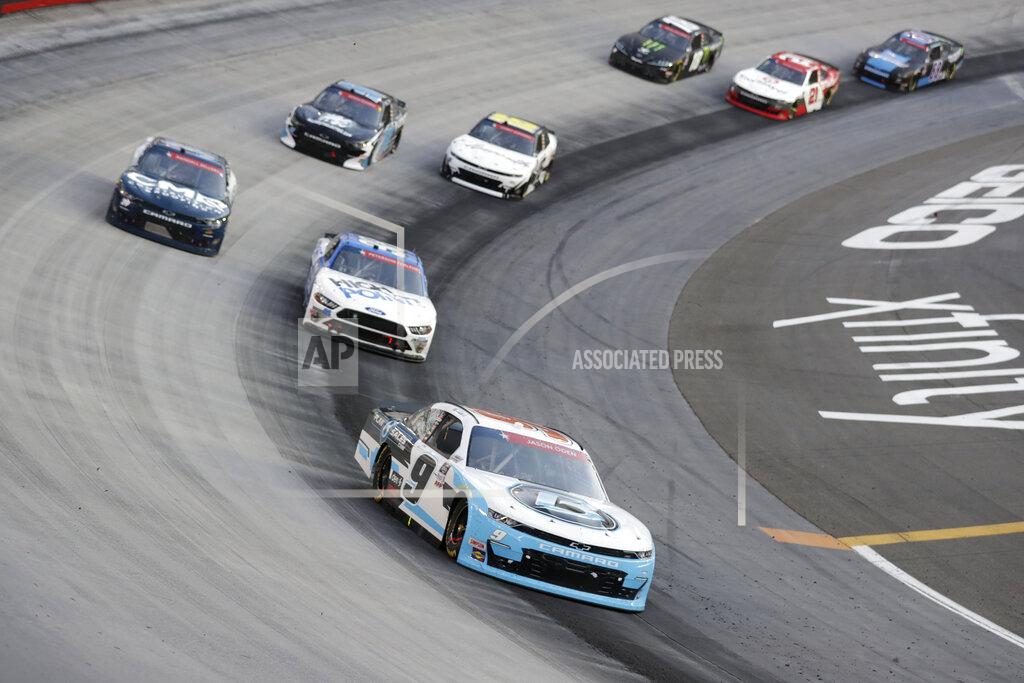 Mark Humphrey Noah Gragson (9) drives during NASCAR Xfinity Series auto race at Bristol Motor Speedway Monday, June 1, 2020, in Bristol, Tenn. (AP Photo/Mark Humphrey)