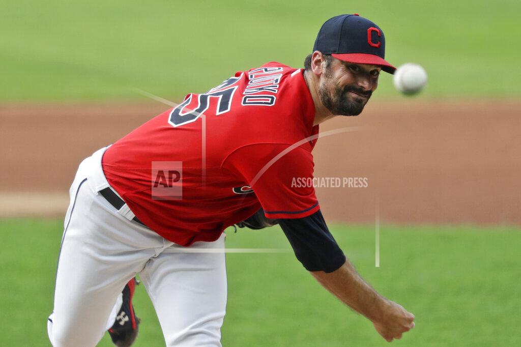 Tony Dejak Cleveland Indians starting pitcher Adam Plutko delivers in the first inning in a baseball game against the Chicago Cubs, Tuesday, Aug. 11, 2020, in Cleveland. (AP Photo/Tony Dejak)