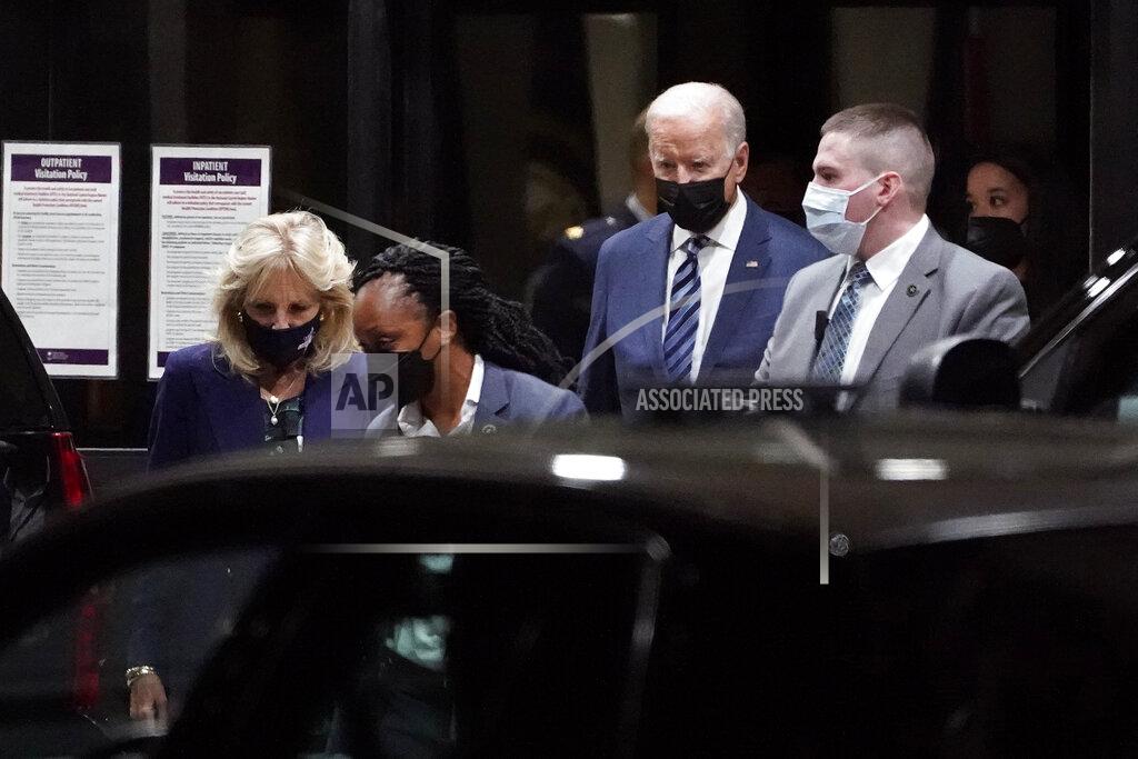 Susan Walsh President Joe Biden and first lady Jill Biden leave Walter Reed National Military Medical Center in Bethesda, Md., Thursday, Sept. 2, 2021, after visiting with injured troops. (AP Photo/Susan Walsh)