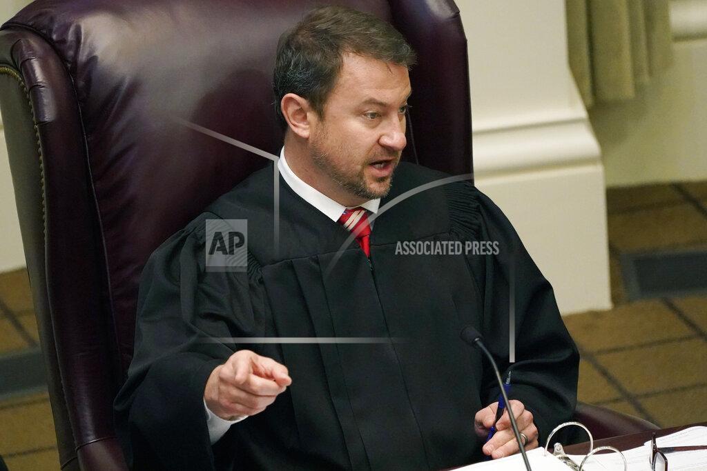 Rogelio V. Solis Mississippi Supreme Court Associate Justice James D. Maxwell II, questions attorneys presenting arguments over a lawsuit that challenges the state's initiative process and seeks to overturn a medical marijuana initiative that voters approved in November 2020, Wednesday, April 14, 2021, in Jackson, Miss. (AP Photo/Rogelio V. Solis)