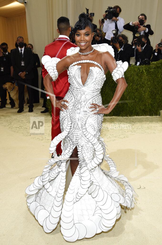 Evan Agostini Gabrielle Union attends The Metropolitan Museum of Art's Costume Institute benefit gala celebrating the opening of the "In America: A Lexicon of Fashion" exhibition on Monday, Sept. 13, 2021, in New York. (Photo by Evan Agostini/Invision/AP)