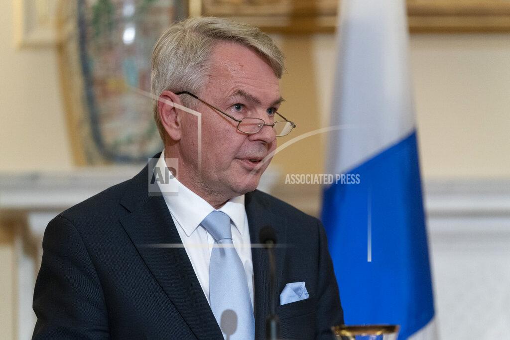 Alex Brandon Finland's Foreign Minister Pekka Haavisto speaks during a news availability with Secretary of State Antony Blinken, after their meeting at the State Department, Friday, May 27, 2022, in Washington. (AP Photo/Alex Brandon)