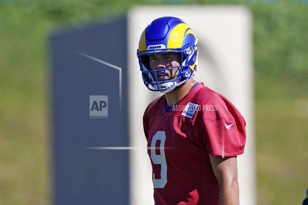 Mark J. Terrill Los Angeles Rams quarterback Matthew Stafford stands on the field during practice for an NFL Super Bowl football game Friday, Feb. 11, 2022, in Thousand Oaks, Calif. The Rams are scheduled to play the Cincinnati Bengals in the Super Bowl on Sunday. (AP Photo/Mark J. Terrill)