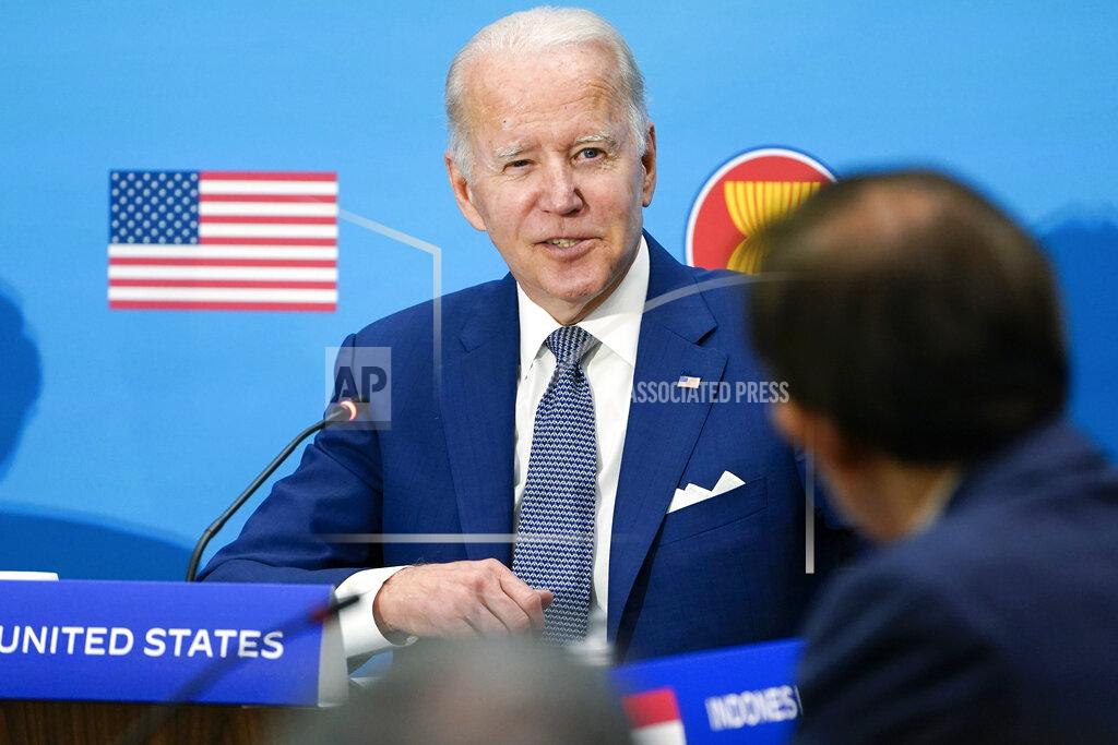 Susan Walsh President Joe Biden participates in the U.S.-ASEAN Special Summit to commemorate 45 years of U.S.-ASEAN relations at the State Department in Washington, Friday, May 13, 2022. (AP Photo/Susan Walsh)