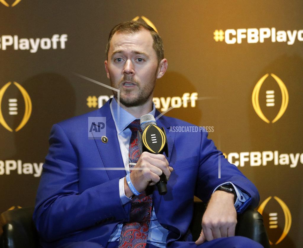 John Bazemore Oklahoma coach Lincoln Riley speaks during a news conference Thursday, Dec. 6, 2018, in Atlanta. Oklahoma is one of the four teams in the College Football Playoff. (AP Photo/John Bazemore)
