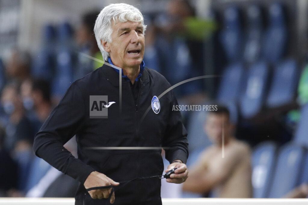Luca Bruno Atalanta's head coach Gian Piero Gasperini reacts after getting a red card during the Serie A soccer match between Atalanta and Sassuolo at the Gewiss Stadium in Bergamo, Italy, Sunday, June 21, 2020. Atalanta is playing its first match in Bergamo since easing of lockdown measures, in the area that has been the epicenter of the hardest-hit province of Italy's hardest-hit region, Lombardy, the site of hundreds of COVID-19 deaths. (AP Photo/Luca Bruno)