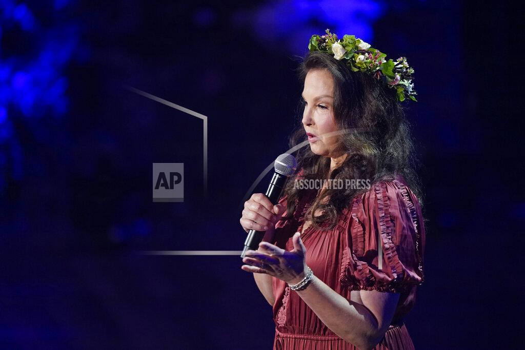 Mark Humphrey Ashley Judd speaks during a tribute to her mother, country music star Naomi Judd, Sunday, May 15, 2022, in Nashville, Tenn. Naomi Judd died April 30. She was 76. (AP Photo/Mark Humphrey)