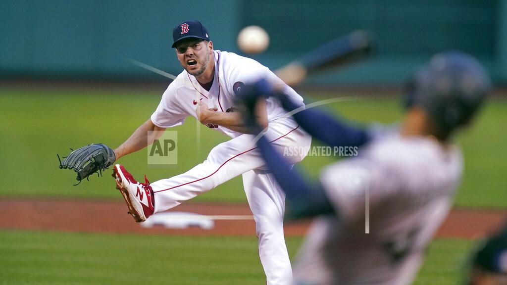 Charles Krupa Boston Red Sox starter Rich Hill watches as a Seattle Mariners batter swings at a pitch during the first inning of a baseball game at Fenway Park, Thursday, May 19, 2022, in Boston. (AP Photo/Charles Krupa)