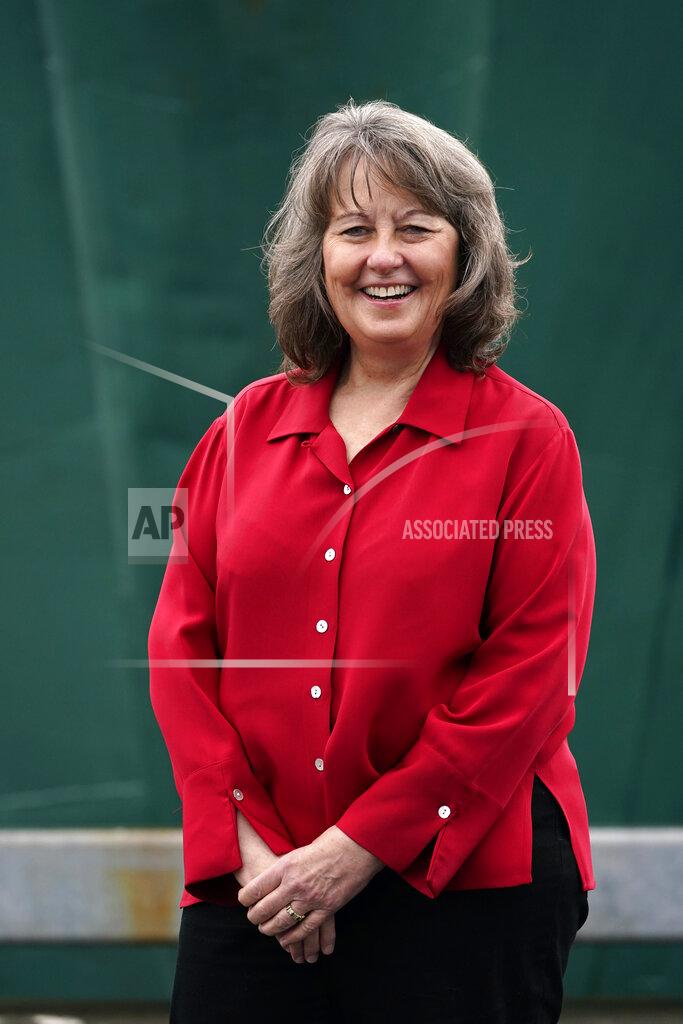 Elaine Thompson Democratic state Rep. Gael Tarleton, a candidate for Secretary of State, poses for a photo Wednesday, Sept. 23, 2020, in Seattle. Tarleton faces two-term Secretary of State Kim Wyman, the fifth Republican to hold the office since 1965 and one of only three statewide elected Republicans on the West Coast. Tarleton, of Seattle, is leaving the Legislature in December after serving four terms. (AP Photo/Elaine Thompson)