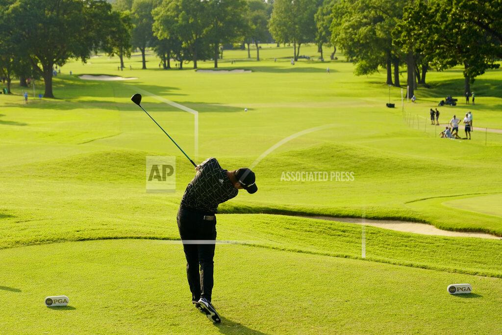 Eric Gay Lucas Herbert, of Australia, hits his tee shot on the fifth hole during the first round of the PGA Championship golf tournament at Southern Hills Country Club, Thursday, May 19, 2022, in Tulsa, Okla. (AP Photo/Eric Gay)