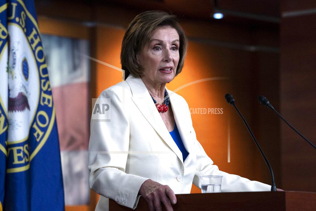Jose Luis Magana Speaker of the House Nancy Pelosi, D-Calif., speaks during a news conference on Capitol Hill in Washington, Thursday, May 20, 2021. (AP Photo/Jose Luis Magana)