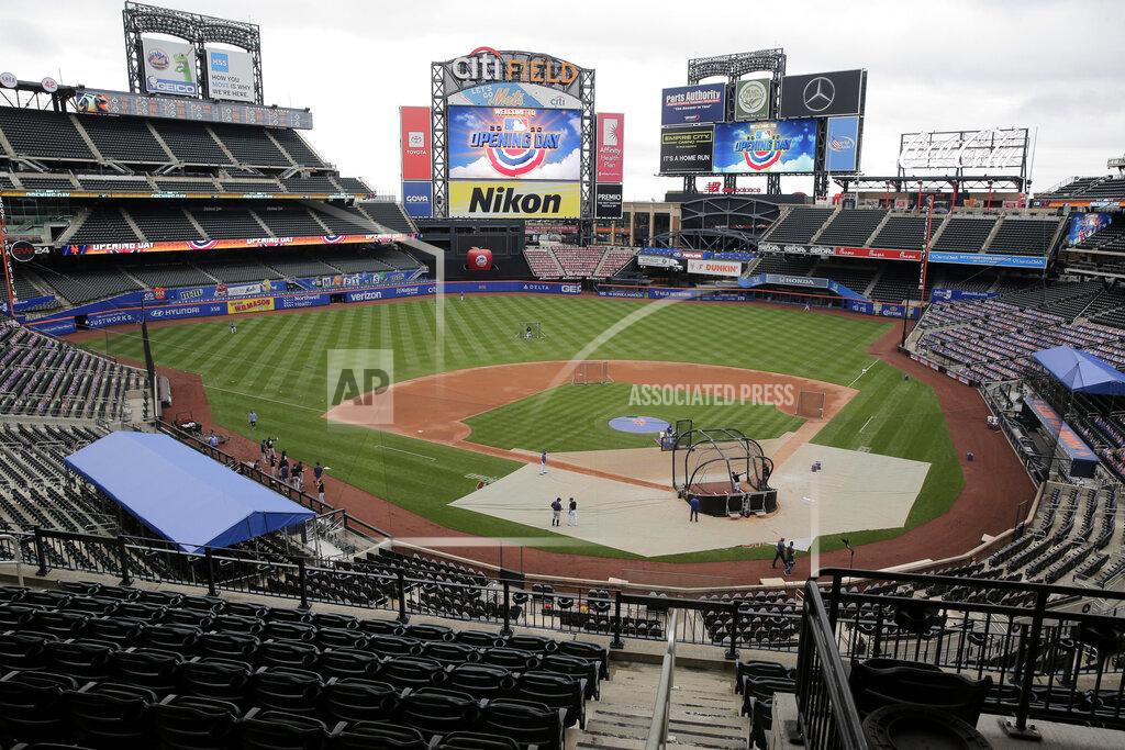 Seth Wenig A mostly empty stadium is seen before the Opening Day baseball game between the Mets and the Atlanta Braves at Citi Field, Friday, July 24, 2020, in New York. (AP Photo/Seth Wenig)