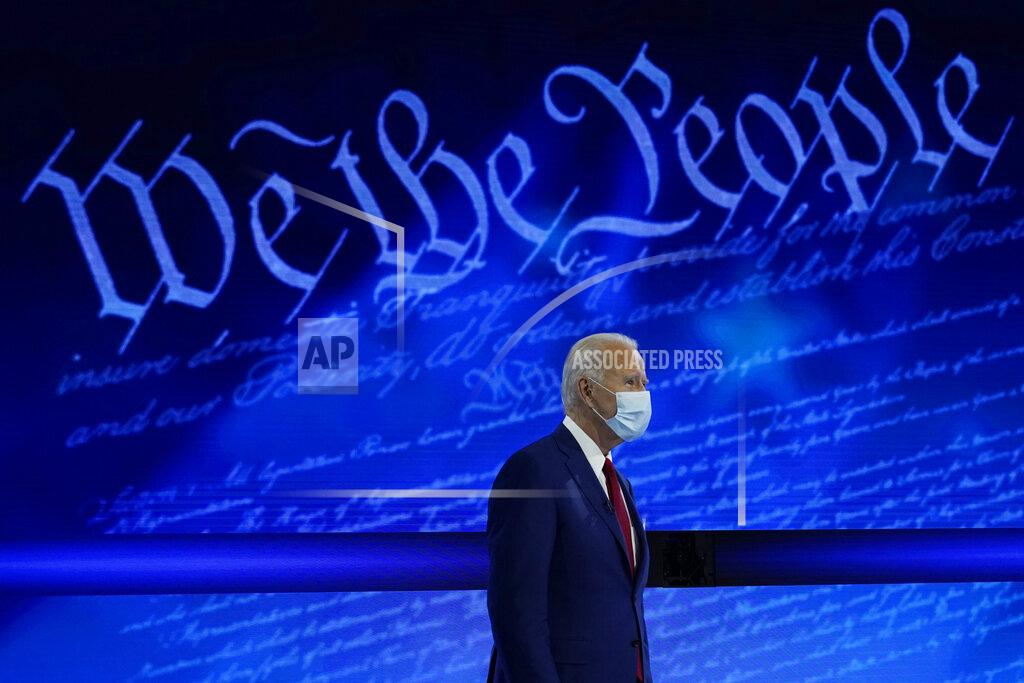 Carolyn Kaster Democratic presidential candidate former Vice President Joe Biden participates in a town hall with moderator ABC News anchor George Stephanopoulos at the National Constitution Center in Philadelphia, Thursday, Oct. 15, 2020. (AP Photo/Carolyn Kaster)