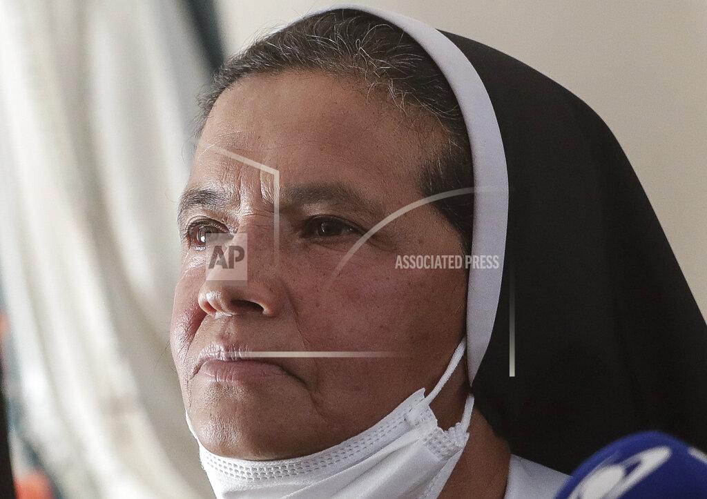 Ivan Valencia FILE — Colombian nun Gloria Cecilia Narvaez, who was held captive for nearly five years by al-Qaida-linked militants, listens to a question during a press conference in Bogota, Colombia, Friday, Nov. 19, 2021. The Vatican’s sprawling financial trial may not have produced any convictions yet or any new smoking guns. But recent testimony in May 2022 has provided plenty of insights into how the Vatican operates. (AP Photo/Ivan Valencia, File)