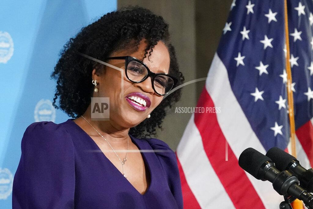 Elise Amendola Former Boston City Council President Kim Janey, 55, speaks after being sworn in as Boston's new mayor at City Hall, Wednesday, March 24, 2021, in Boston. Janey, who is the city's first female and first person of color to take the office, replaces Marty Walsh who resigned Monday evening to become President Joe Biden's labor secretary. (AP Photo/Elise Amendola)