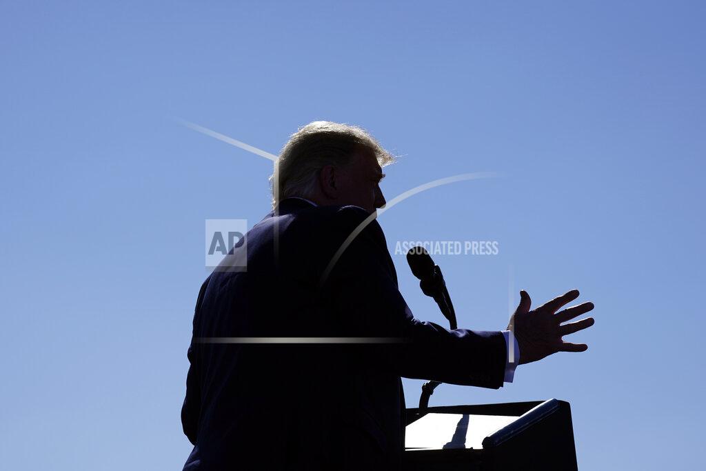 Alex Brandon President Donald Trump speaks at a campaign rally at Prescott Regional Airport, Monday, Oct. 19, 2020, in Prescott, Ariz. (AP Photo/Alex Brandon)