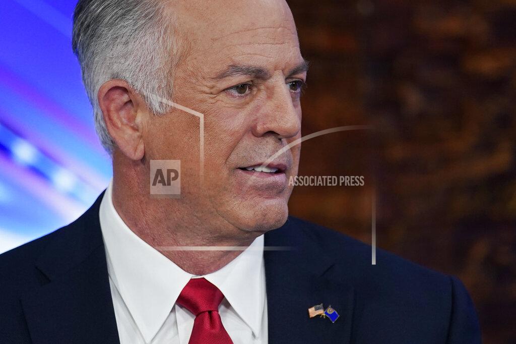 John Locher Clark County Sheriff Joe Lombardo waits before a Republican primary debate for Nevada governor Wednesday, May 25, 2022, in Las Vegas. (AP Photo/John Locher, Pool)