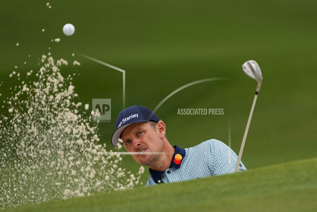 Gregory Bull Justin Rose, of England, hits out of a bunker on the seventh hole during the second round of the Masters golf tournament on Friday, April 9, 2021, in Augusta, Ga. (AP Photo/Gregory Bull)