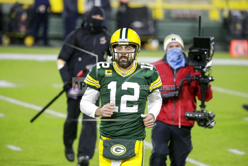 Mike Roemer Green Bay Packers' Aaron Rodgers warms up before an NFL football game against the Chicago Bears -Sunday, Nov. 29, 2020, in Green Bay, Wis. (AP Photo/Mike Roemer)