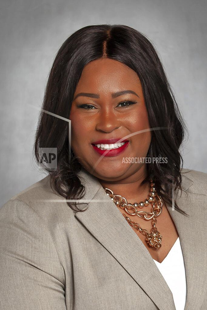 Danny Harris In this photo provided by the Arkansas Secretary of State office, Arkansas Democratic candidate Natalie James, who is running for U.S. Senate in the Democratic primary on Tuesday, May 24, 2022 poses for a photo on Feb. 22, 2022 in Little Rock, Ark. (Danny Harris/Arkansas Secretary of State via AP)