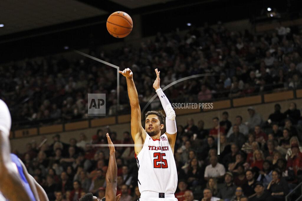 Brad Tollefson Texas Tech's Davide Moretti (25) shoots a 3-pointer during the second half of the team's NCAA college basketball game against Houston Baptist, Wednesday, Nov. 13, 2019, in Midland, Texas. [Brad Tollefson/Lubbock Avalanche-Journal via AP)