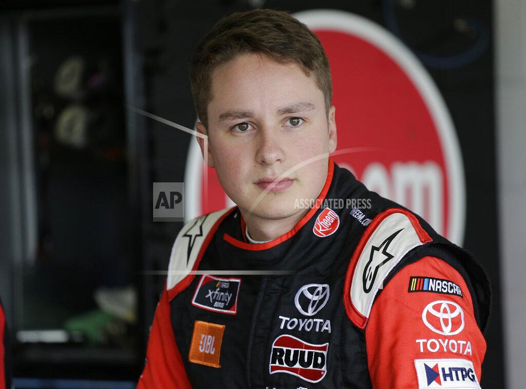 Terry Renna Christopher Bell looks on in the garage before a NASCAR Xfinity Series auto race practice on Friday, Nov. 15, 2019, at Homestead-Miami Speedway in Homestead, Fla. Bell is one of four drivers racing for the series championship. (AP Photo/Terry Renna)
