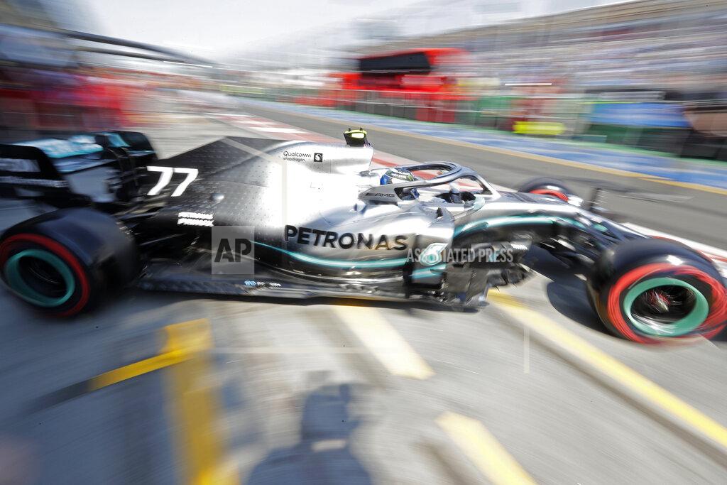 Rick Rycroft Mercedes driver Valtteri Bottas of Finland leaves his garage during the final practice session for the Australian Grand Prix in Melbourne, Australia, Saturday, March 16, 2019. The first race of the year is Sunday. (AP Photo/Rick Rycroft)