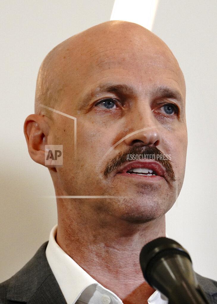 Marco Ugarte Norwegian diplomat Dan Nylander speaks during a press conference in Mexico City, Monday, Sept. 27. 2021. Delegates from Venezuela’s government and opposition held more talks in Mexico City on Monday after a delay that saw the government’s side arrive a day later than scheduled due to an apparent unhappiness with mediator Norway. (AP Photo/Marco Ugarte)