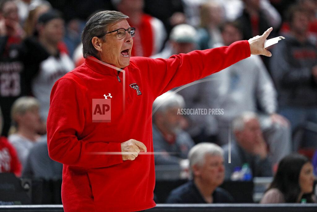 Brad Tollefson Texas Tech coach Mark Adams yells to his players during the first half of an NCAA college basketball game against TCU, Saturday, Feb. 12, 2022, in Lubbock, Texas. (AP Photo/Brad Tollefson)