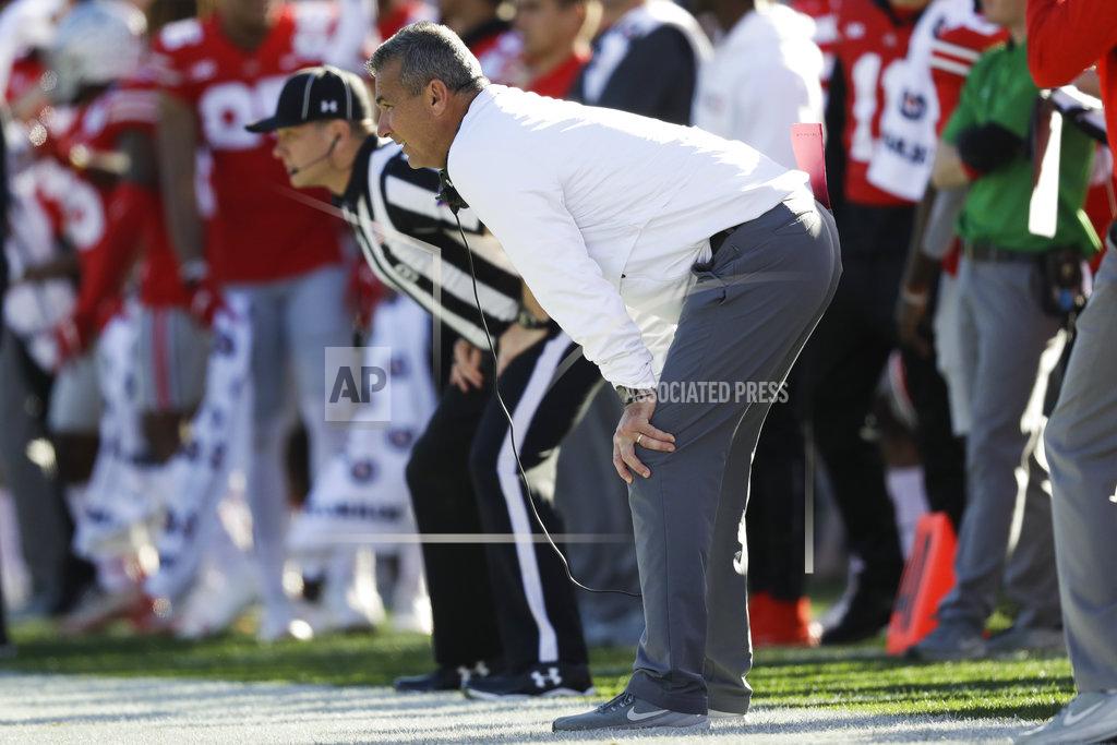Marcio Jose Sanchez Ohio State head coach Urban Meyer watches during the first half of the Rose Bowl NCAA college football game against Washington Tuesday, Jan. 1, 2019, in Pasadena, Calif. (AP Photo/Marcio Jose Sanchez)
