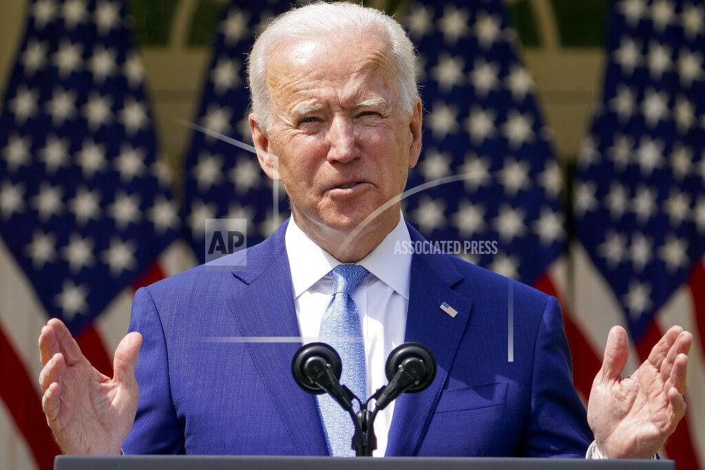 FILE - In this April 8, 2021, file photo President Joe Biden speaks about gun violence prevention in the Rose Garden at the White House in Washington. Biden released a $1.5 trillion wish list for the federal budget on Friday, asking for an 8.4% increase in agency operating budgets with substantial gains for Democratic priorities like education, health care, housing and environmental protection. (AP Photo/Andrew Harnik, File)