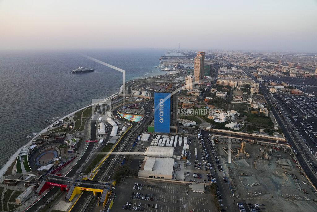 Hassan Ammar The corniche circuit its seen during practice session for the Saudi Arabian Grand Prix in Jiddah, Friday, Dec. 3, 2021. (AP Photo/Hassan Ammar)