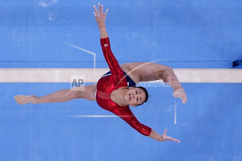 Morry Gash Sunisa Lee, of the United States, performs on the balance beam during the artistic gymnastics women's final at the 2020 Summer Olympics, Tuesday, July 27, 2021, in Tokyo. (AP Photo/Morry Gash)