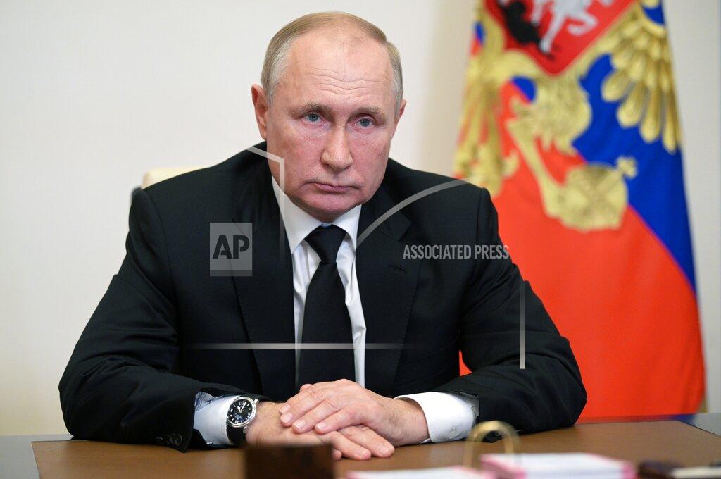 Alexei Druzhinin Russian President Vladimir Putin speaks to Ella Pamfilova, head of Russian Central Election Commission during their meeting via video conference at the Novo-Ogaryovo residence outside Moscow, Russia, Monday, Sept. 20, 2021. (Alexei Druzhinin, Sputnik, Kremlin Pool Photo via AP)