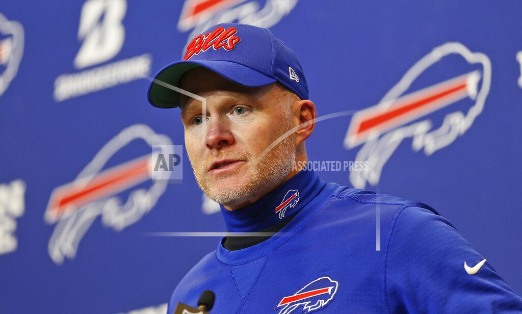 John Munson Buffalo Bills head coach Sean McDermott answers questions after an NFL football game against the Washington Redskins, Sunday, Nov. 3, 2019, in Orchard Park, N.Y. (AP Photo/John Munson)