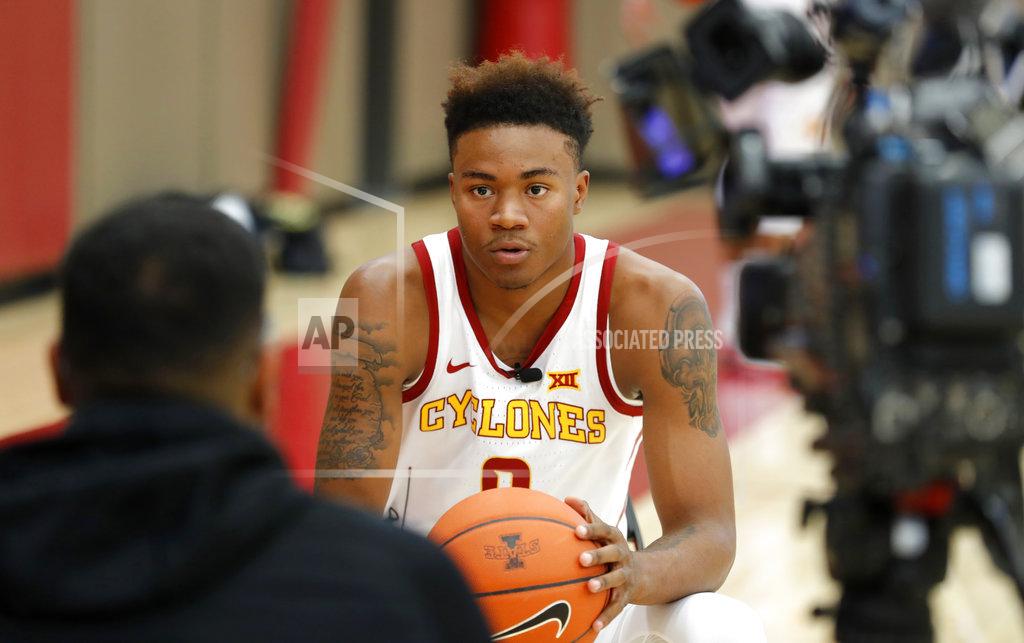 Charlie Neibergall Iowa State forward Zion Griffin is interviewed during the university's NCAA college basketball media day, Thursday, Oct. 11, 2018, in Ames, Iowa. (AP Photo/Charlie Neibergall)