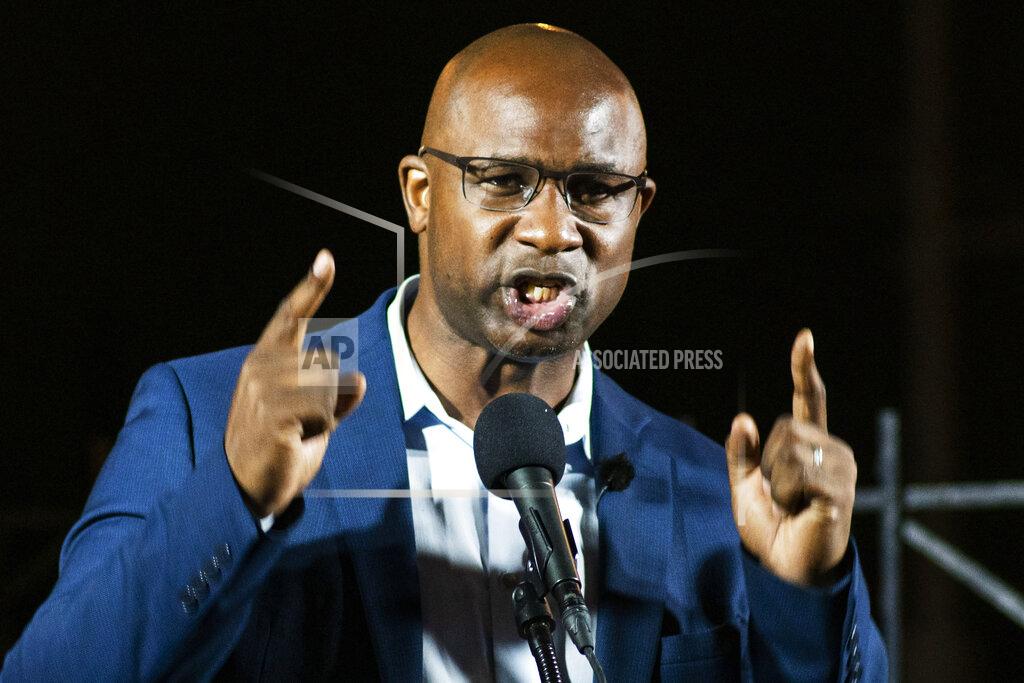 Eduardo Munoz Alvarez Jamaal Bowman, who is running against Rep. Eliot Engel, D-N.Y., speaks during his primary-night party Tuesday, June. 23, 2020, in New York. (AP Photo/Eduardo Munoz Alvarez)