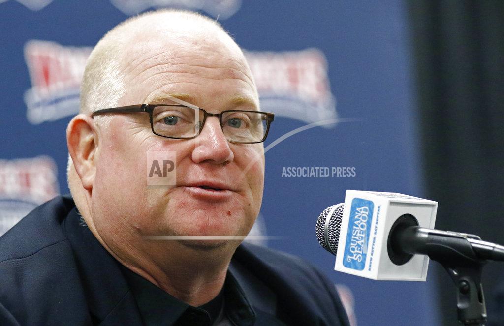 Rogelio V. Solis Temple interim football coach Ed Foley answers a reporter's question during the 2018 Independence Bowl news conference in Shreveport, La., Wednesday, Dec. 26, 2018. Temple faces Duke in the NCAA college football game Thursday. (Rogelio V. Solis/AP)
