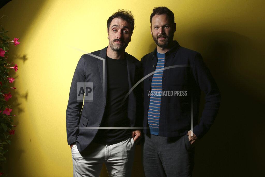 Joel C Ryan FILE - Writer/director Michael Angelo Covino, left, and actor Kyle Marvin pose during a portrait session to promote their film "The Climb" at the 72nd international film festival, Cannes, southern France, on May 18, 2019. (Photo by Joel C Ryan/Invision/AP, File)