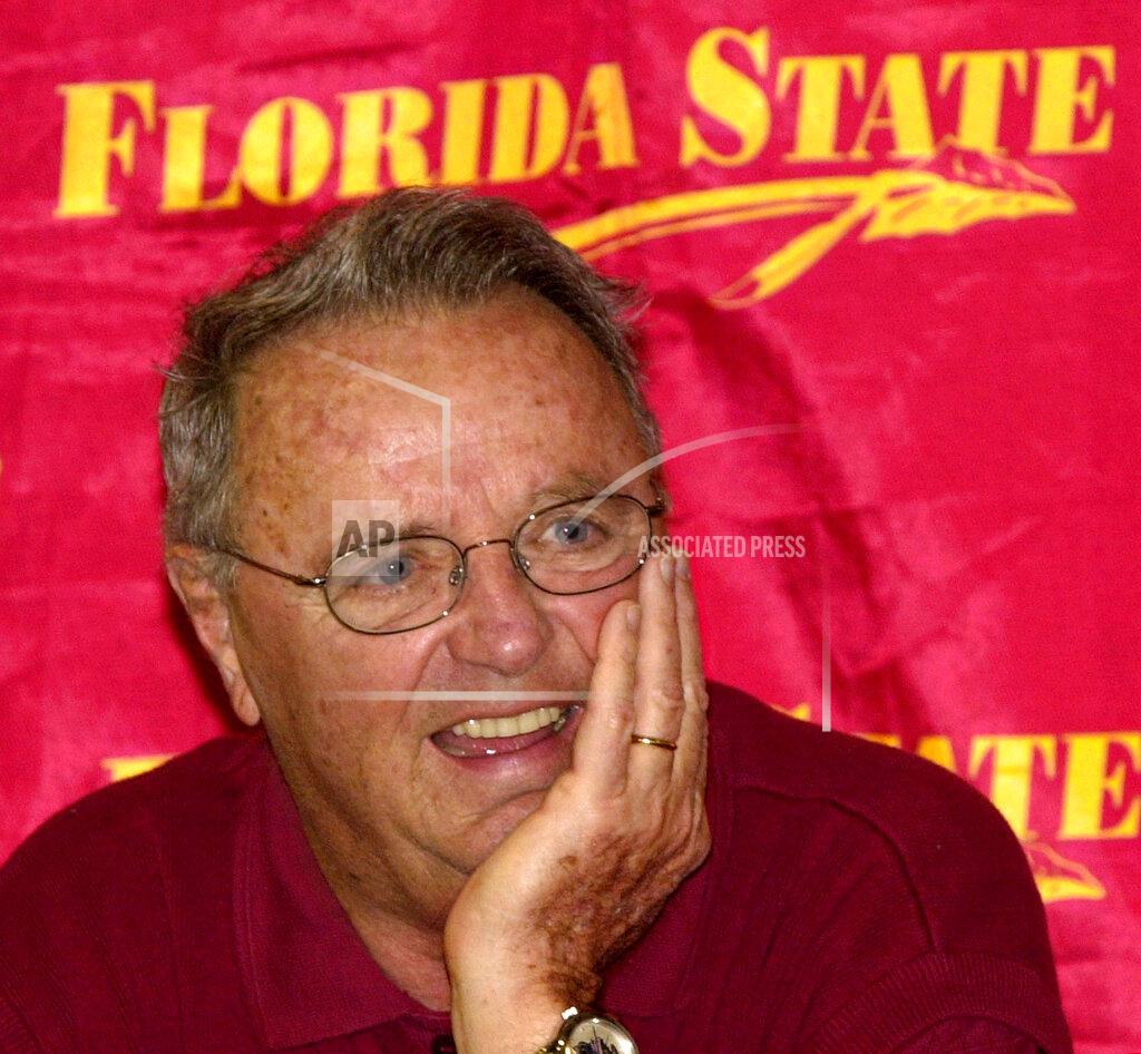 Mark T. Foley FILE - In this Dec. 16, 2002, file photo, Florida State coach Bobby Bowden comments to the media during Sugar Bowl Media Day in Tallahassee, Fla. The legendary college football coach announced Wednesday, July 21, 2021, that he has been diagnosed with a terminal medical condition. (AP Photo/Mark T. Foley, File)