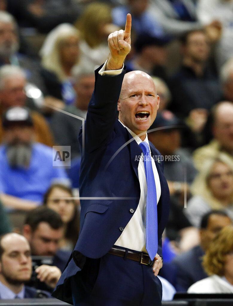 Stephen B. Morton Seton Hall coach Kevin Willard gestures during the first half of a first-round game against Wofford in the NCAA men’s college basketball tournament in Jacksonville, Fla., Thursday, March 21, 2019. (AP Photo/Stephen B. Morton)