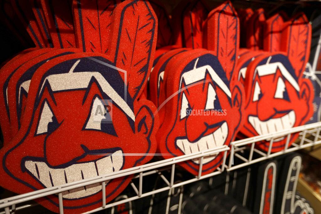 Tony Dejak FILE - In this Jan. 29, 2018 file photo, foam images of the MLB baseball Cleveland Indians' mascot Chief Wahoo are displayed for sale at the Indians' team shop in Cleveland. The Chief Wahoo logo is being removed from the Cleveland Indians' uniform in the 2019 season, but the Club will still sell merchandise featuring the mascot in Northeast Ohio. The U.S. has spent most of 2019 coming to grips with blackface and racist imagery, but Native Americans say they don't see significant pressure applied to those who perpetuate Native American stereotypes. (AP Photo/Tony Dejak, File)