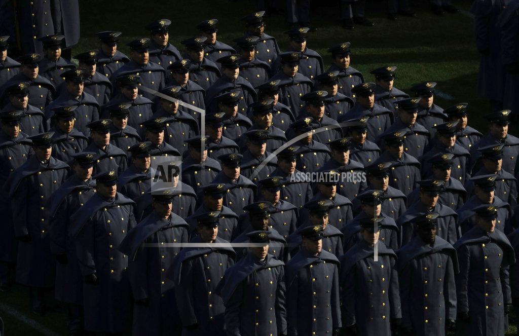 Matt Slocum Army cadets march onto the field before an NCAA college football game against Navy, Saturday, Dec. 8, 2018, in Philadelphia. (AP Photo/Matt Slocum)