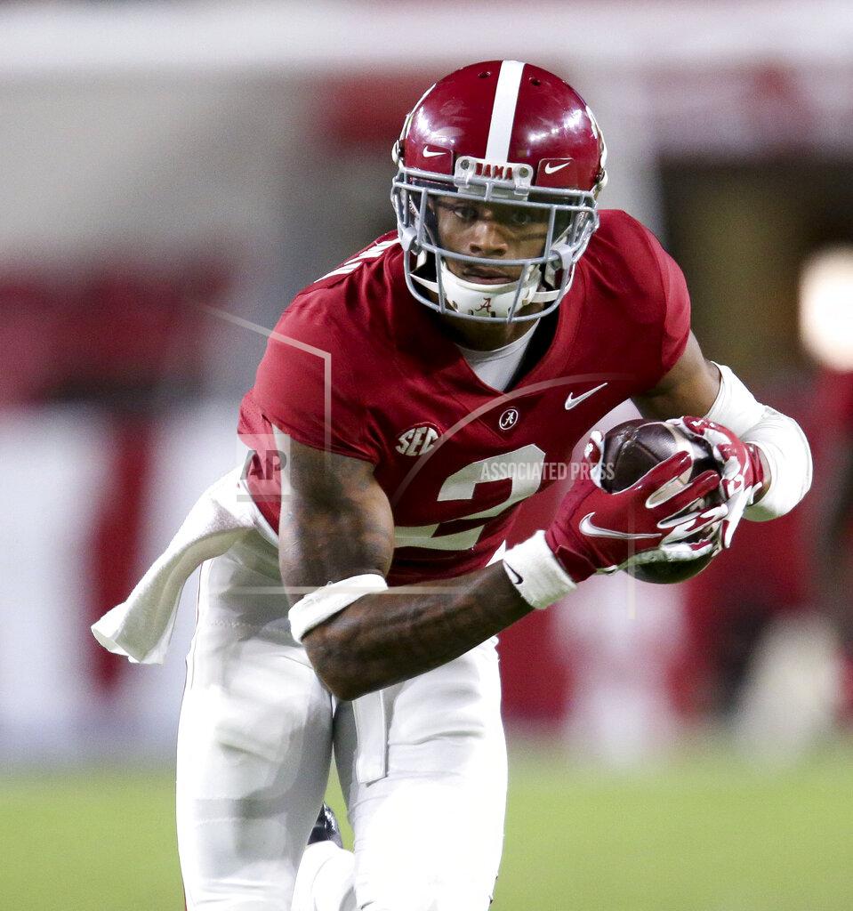 Gary Cosby Jr FILE - Alabama defensive back Patrick Surtain II (2) returns an interception for a touchdown against Mississippi State during an NCAA college football game in Tuscaloosa, Ala., in this Saturday, Oct. 31, 2020, file photo. The Arizona Cardinals pick at No. 16 spot in the first round of the NFL: Draft, April 29, May 1, 2021, and seem likely to target a defensive player, particularly a cornerback. There could be several opportunities to add a young cornerback depending on how the draft shakes out: Alabama's Surtain, South Carolina's Jaycee Horn, Virginia Tech's Caleb Farley and Northwestern's Greg Newsome II are all possibilities. (Gary Cosby Jr./The Tuscaloosa News via AP, File)